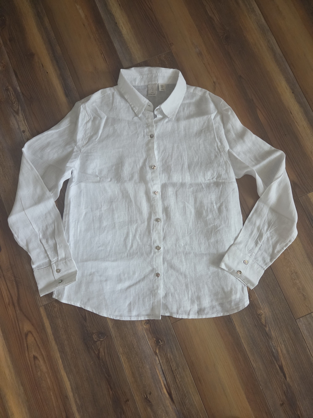 Joie White Linen Button-Up Shirt